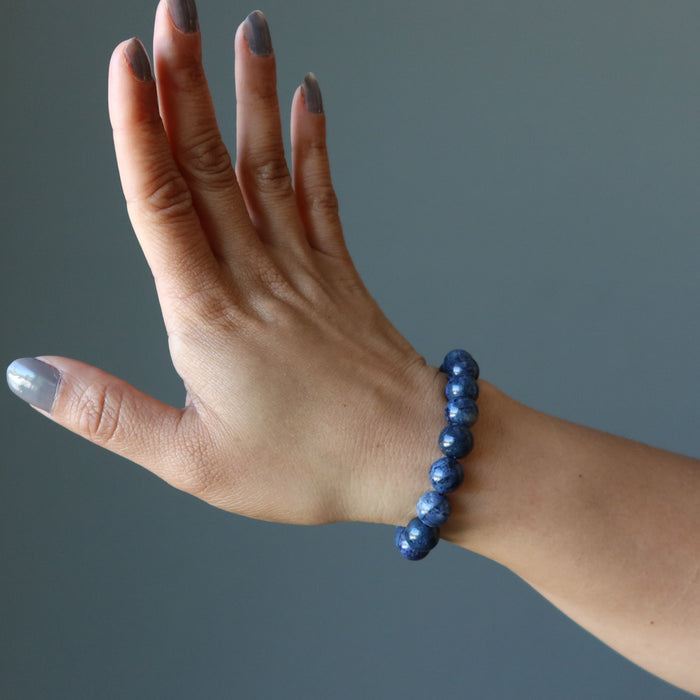 wearing Dumortierite Bracelet