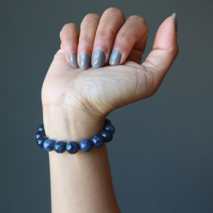 wearing Dumortierite Bracelet