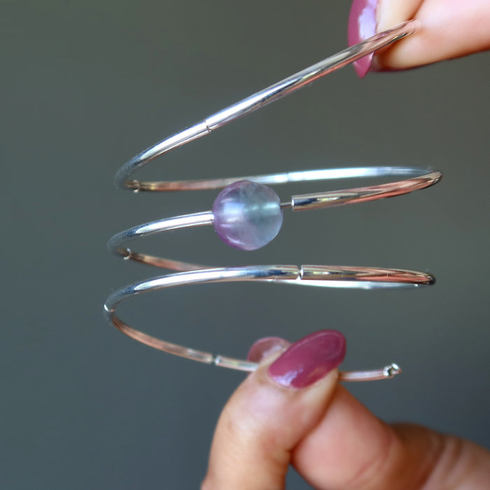 fluorite coil bracelet