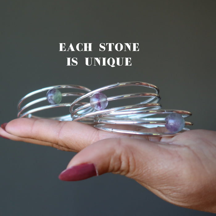 fluorite coil bracelet