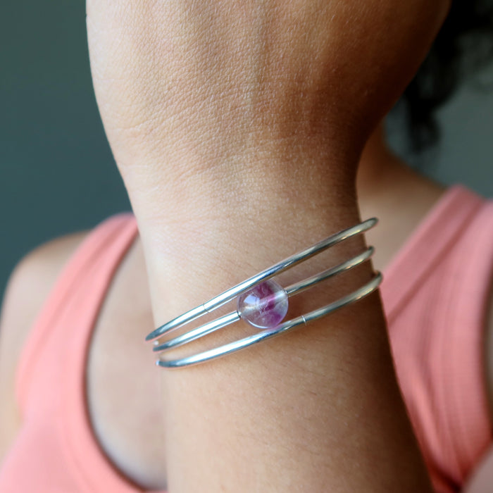 fluorite coil bracelet