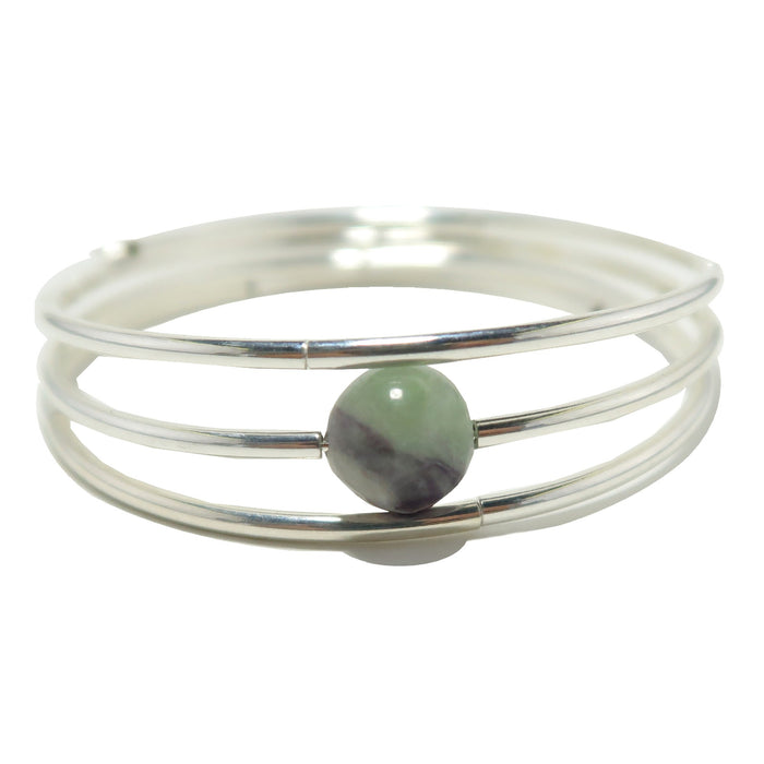 fluorite coil bracelet