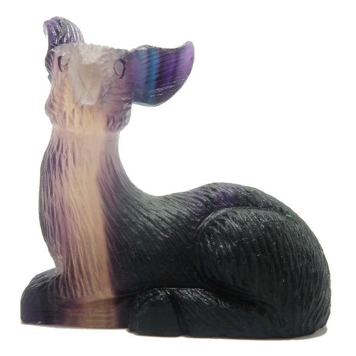 rainbow Fluorite Deer Figurine