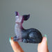 holding rainbow Fluorite Deer Figurine