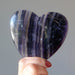 holding Purple Fluorite Heart