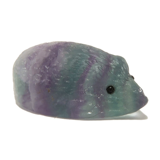 Rainbow Fluorite Hedgehog Animal Figurine