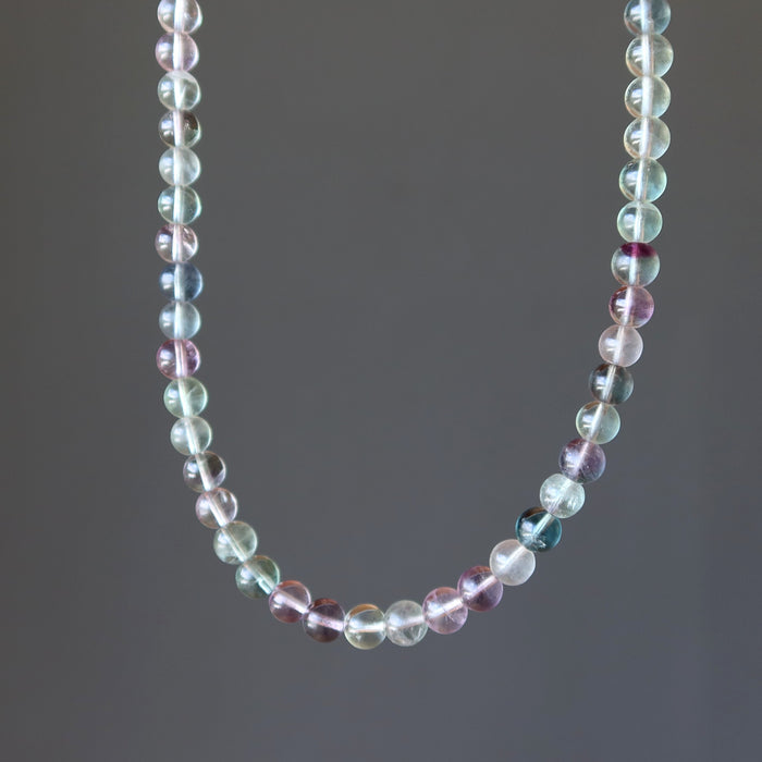Beaded Rainbow Fluorite Necklace