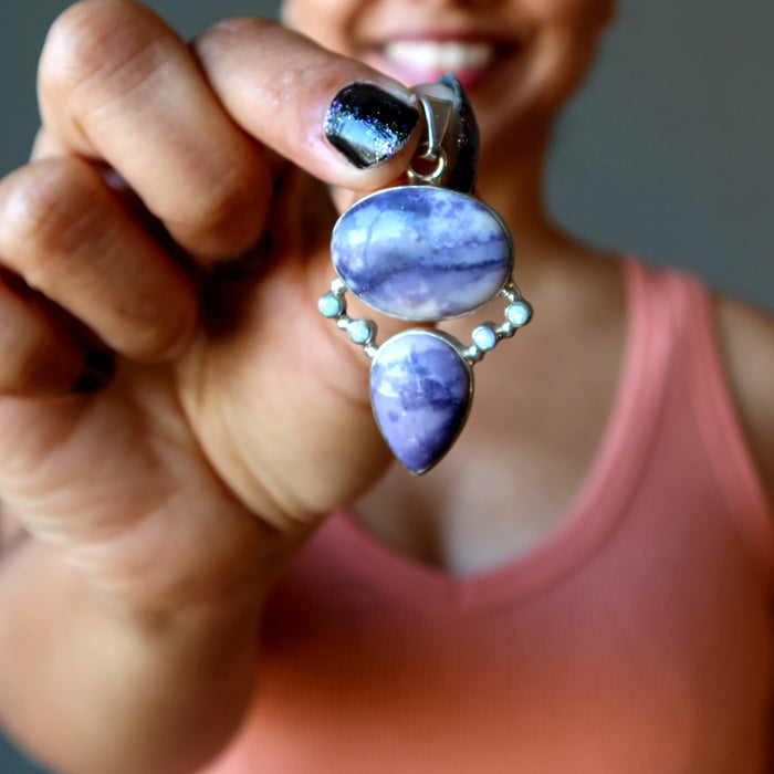 fluorite opal pendant