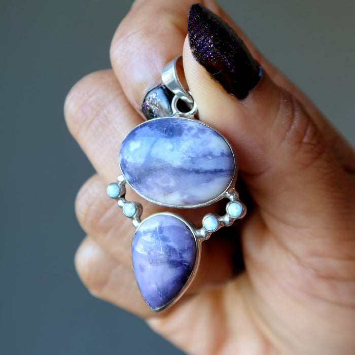 fluorite opal pendant