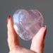hand holding a Fluorite Heart