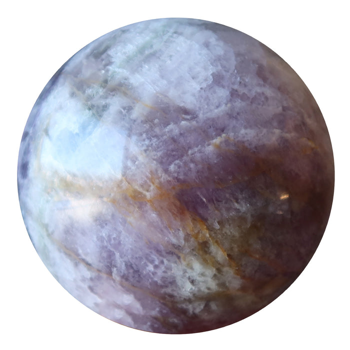 purple rainbow fluorite sphere