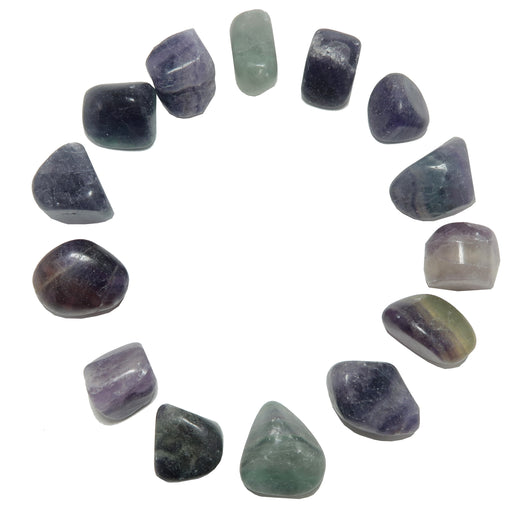 14 tumbled fluorite set