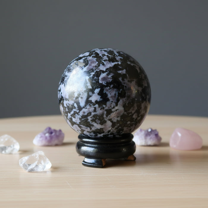 Gabbro Sphere Mystic Merlinite Indigo Crystal Ball