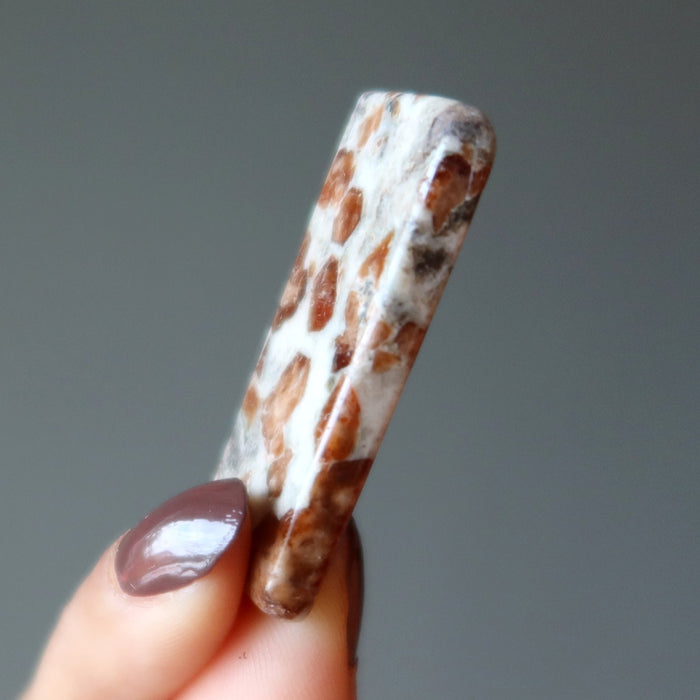 Garnet Grid Crystal Orange Gem Granite Stone