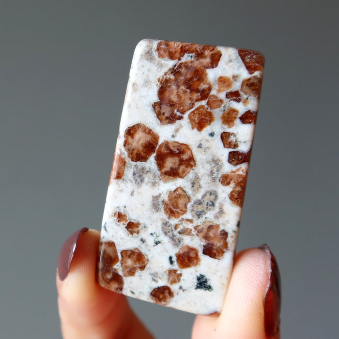 Garnet Grid Crystal Orange Gem Granite Stone