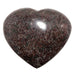 spotted dark red garnet heart