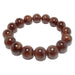 reddish orange hessonite garnet beaded stretch bracelet