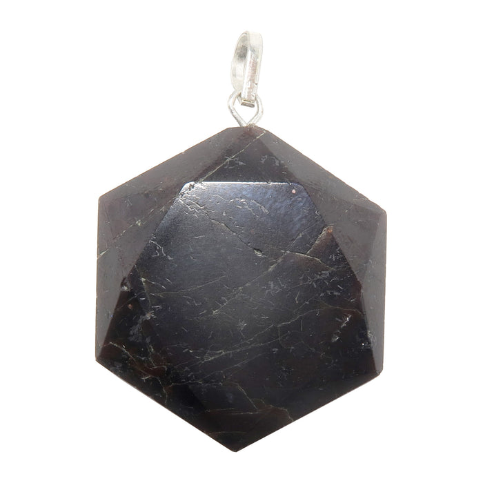 Hexagon Garnet Pendant 