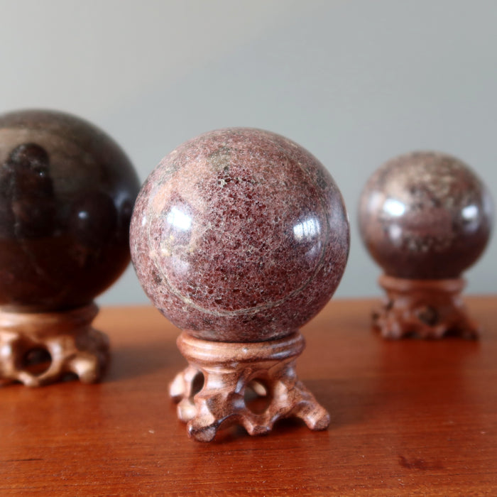 Garnet Sphere Red Sophisticated Soul Crystal Ball