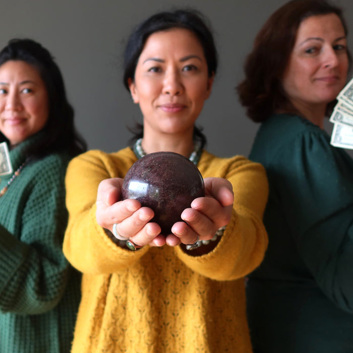 Garnet Sphere Red Sophisticated Soul Crystal Ball