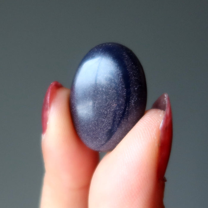 blue goldstone cabochon