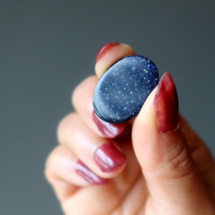 blue goldstone cabochon