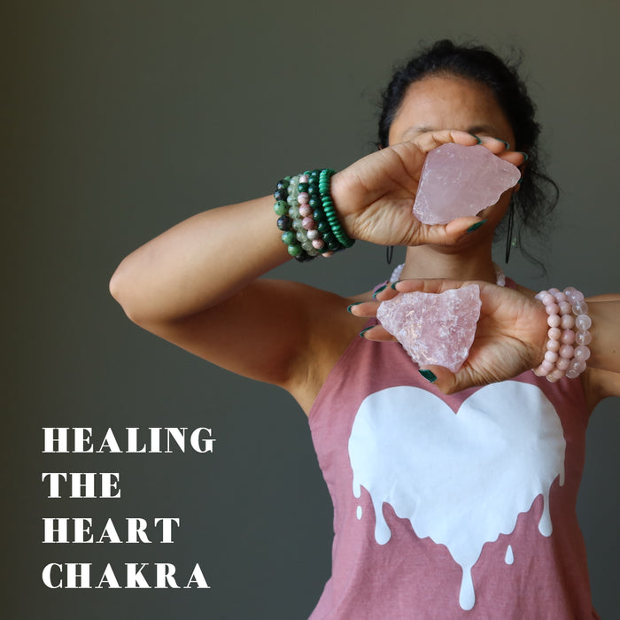 raw rose quartz stones