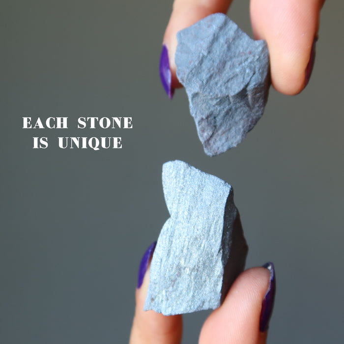 two raw hematite stones