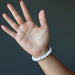 wearing Howlite Red Jasper Bracelet