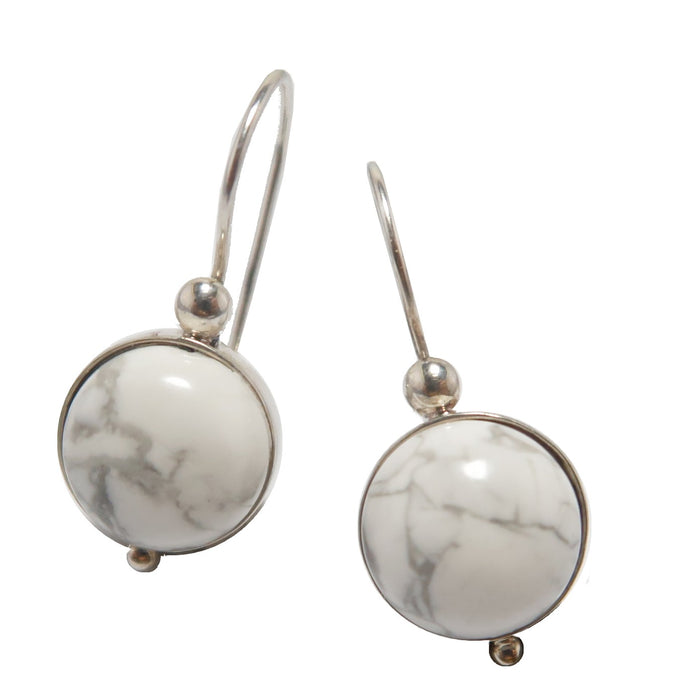 howlite sterling silver earrings