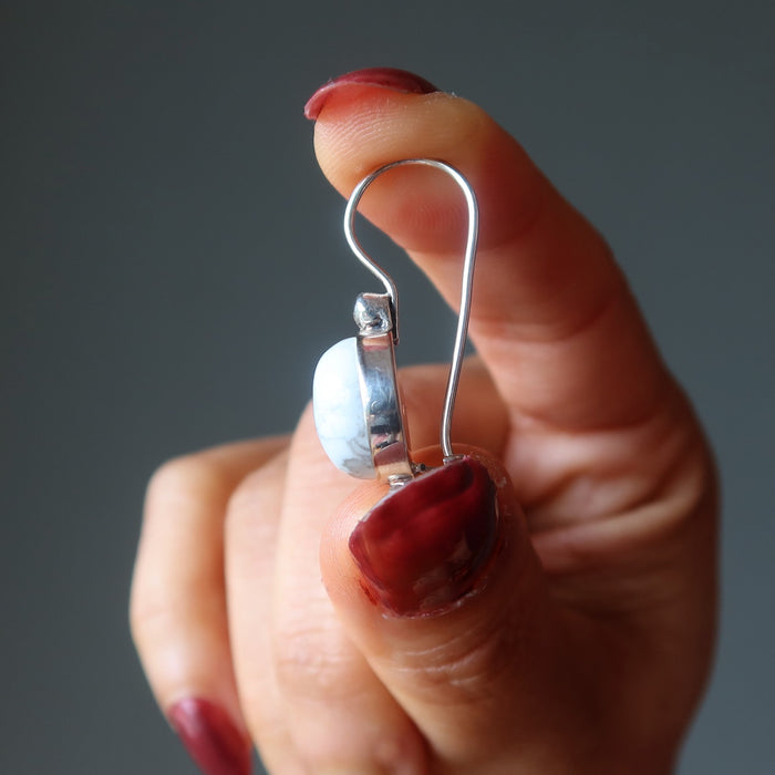 howlite sterling silver earrings
