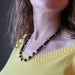 female model wearing Howlite Jet Necklace 