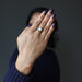 hand wearing howlite ring