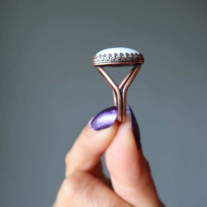 howlite adjustable ring