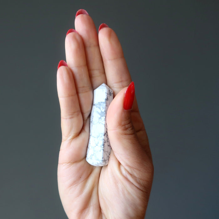 Howlite Faceted Wand Healthy Tomorrow Stone