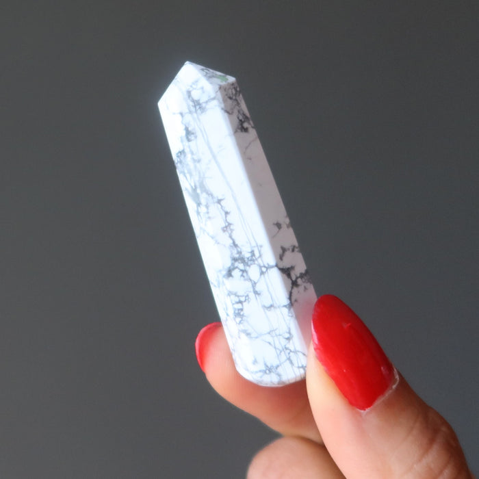 Howlite Faceted Wand Healthy Tomorrow Stone