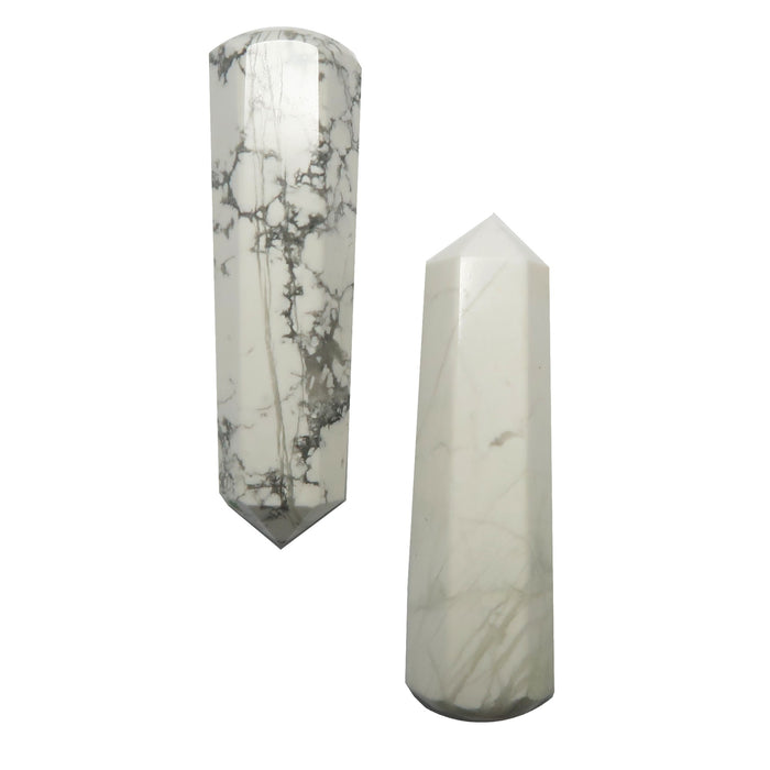 Howlite Faceted Wand Healthy Tomorrow Stone