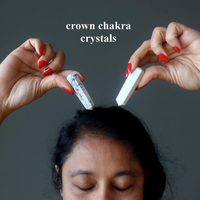 Howlite Faceted Wand Healthy Tomorrow Stone