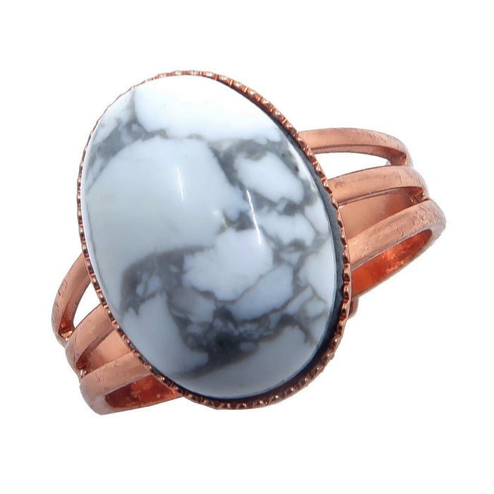 copper howlite ring