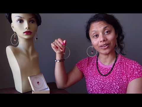 video on carnelian hoop earrings