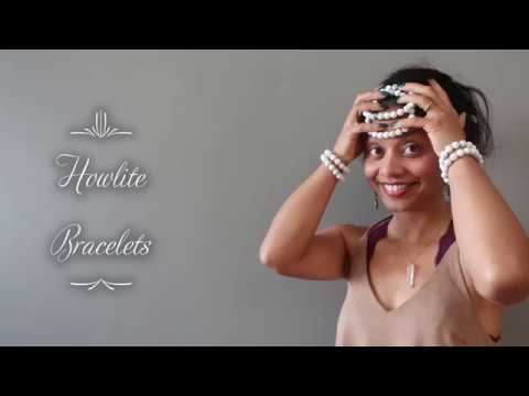 video on wearing howlite stretch bracelets