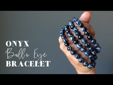 video on bulls eye onyx bracelet
