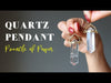 video on clear quartz double terminated pendant