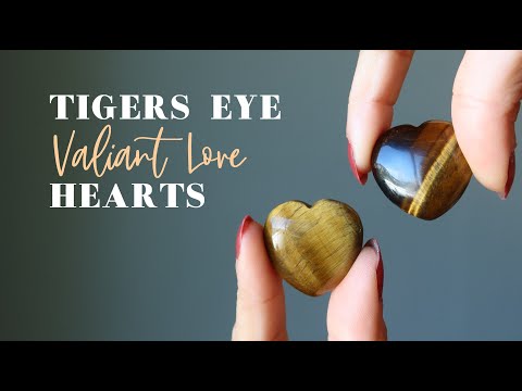 video on tigers eye heart set