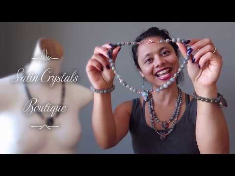 video on labradorite wolf necklaces
