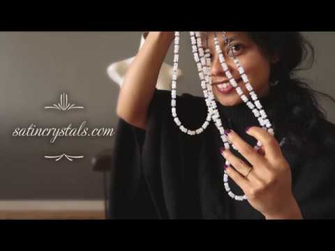 rainbow moonstone beaded necklace video