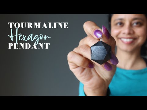 black tourmaline hexagon pendant video