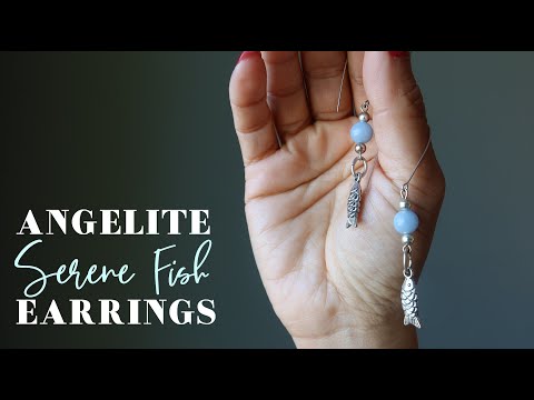 video featuring angelite earrings serene fish