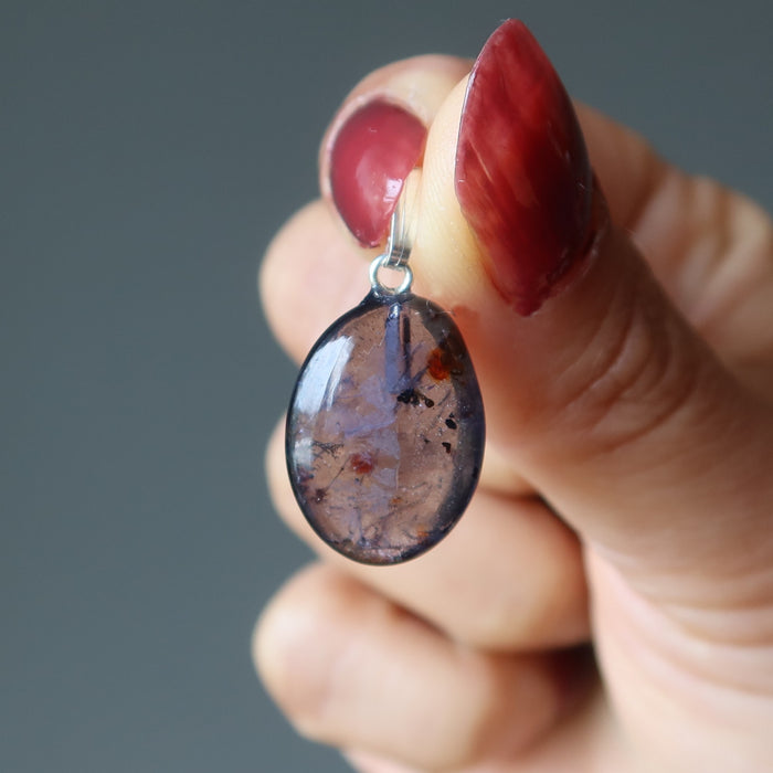 Iolite Pendant Wealth Watcher Gem Sterling Silver