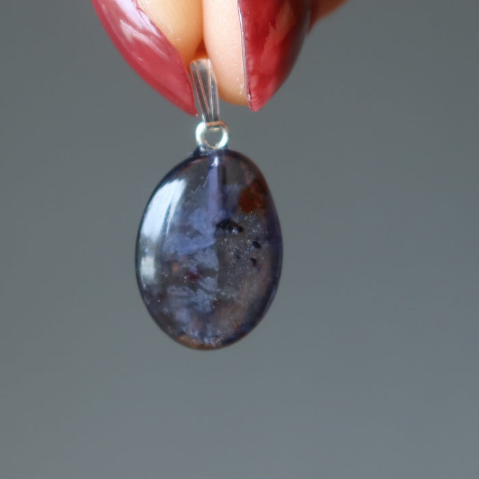 Iolite Pendant Wealth Watcher Gem Sterling Silver